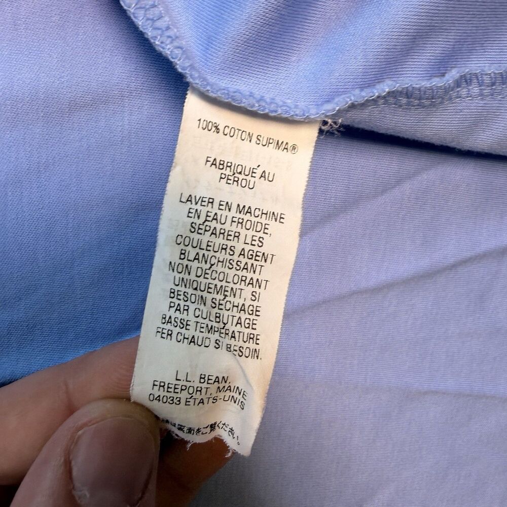 LL Bean Blue Supima Cotton Modal Open Front Roll Tab Cardigan 3X Athleisure - Picture 6 of 7